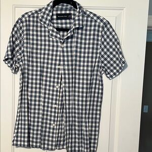 Abercrombie & Fitch Navy and White Plaid Shirt